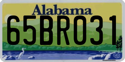 AL license plate 65BR031