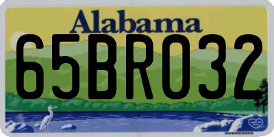 AL license plate 65BR032