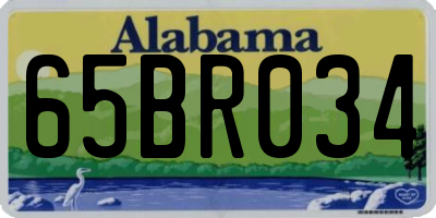 AL license plate 65BR034