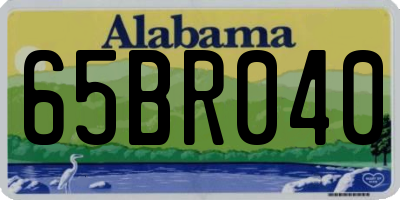 AL license plate 65BR040