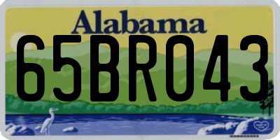 AL license plate 65BR043