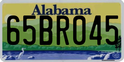 AL license plate 65BR045
