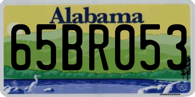 AL license plate 65BR053