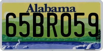 AL license plate 65BR059