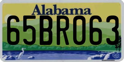 AL license plate 65BR063