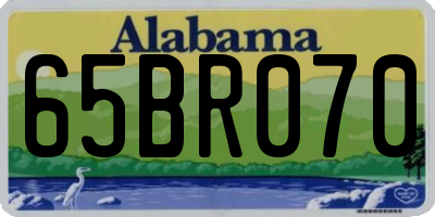 AL license plate 65BR070