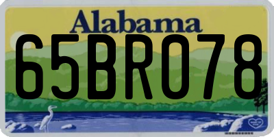 AL license plate 65BR078