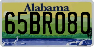 AL license plate 65BR080