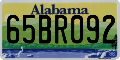 AL license plate 65BR092