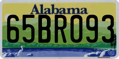 AL license plate 65BR093
