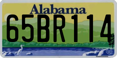 AL license plate 65BR114