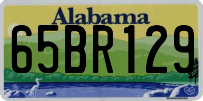 AL license plate 65BR129
