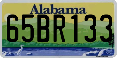 AL license plate 65BR133