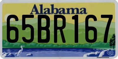 AL license plate 65BR167