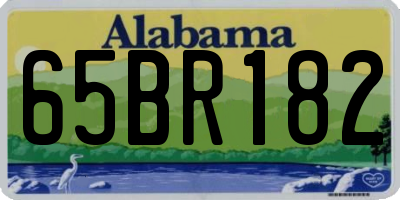 AL license plate 65BR182
