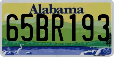 AL license plate 65BR193