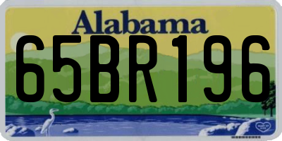 AL license plate 65BR196