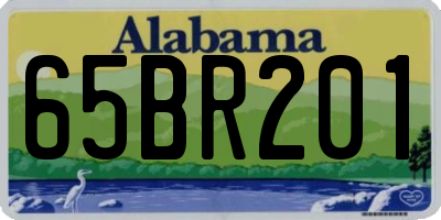 AL license plate 65BR201