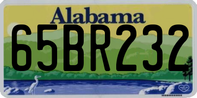 AL license plate 65BR232