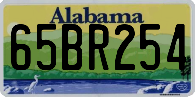 AL license plate 65BR254