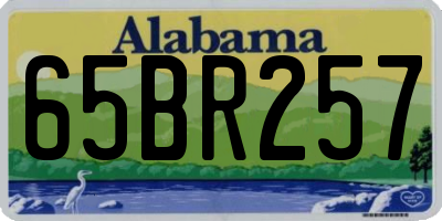 AL license plate 65BR257