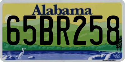 AL license plate 65BR258