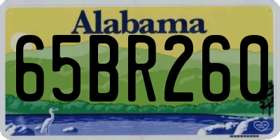 AL license plate 65BR260