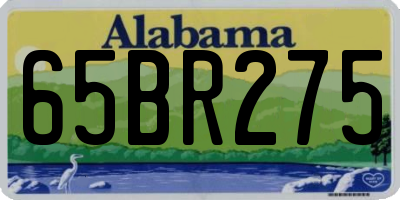 AL license plate 65BR275