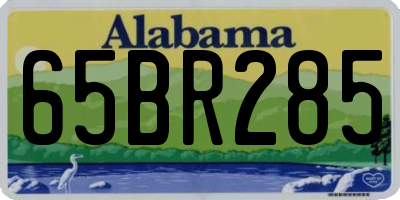 AL license plate 65BR285