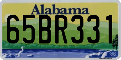 AL license plate 65BR331
