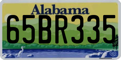 AL license plate 65BR335