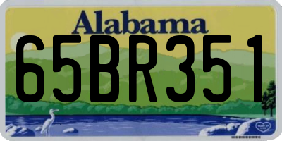 AL license plate 65BR351