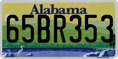 AL license plate 65BR353