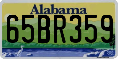 AL license plate 65BR359