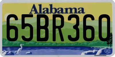 AL license plate 65BR360