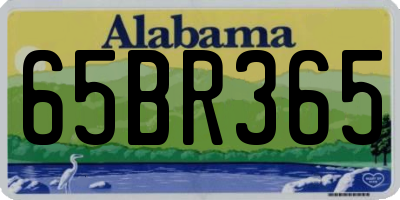 AL license plate 65BR365
