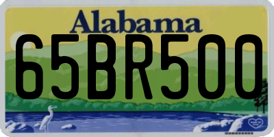 AL license plate 65BR500