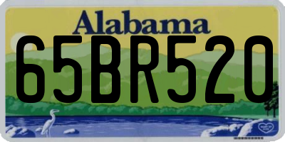AL license plate 65BR520