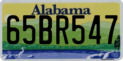 AL license plate 65BR547