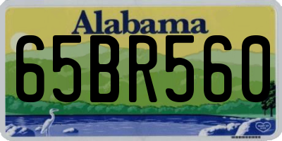 AL license plate 65BR560