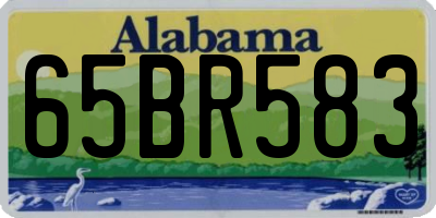 AL license plate 65BR583