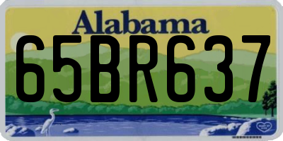 AL license plate 65BR637