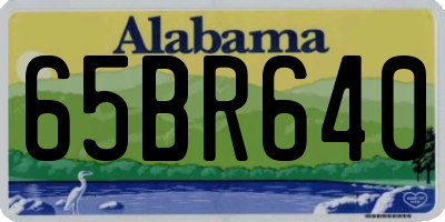 AL license plate 65BR640