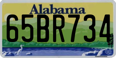 AL license plate 65BR734