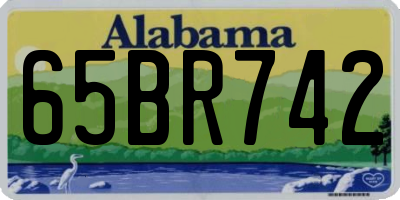 AL license plate 65BR742