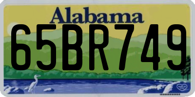 AL license plate 65BR749