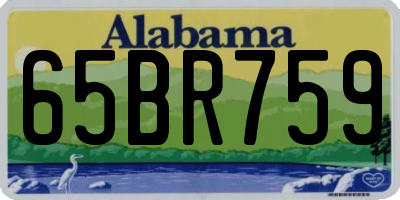 AL license plate 65BR759