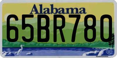 AL license plate 65BR780