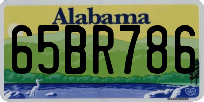 AL license plate 65BR786