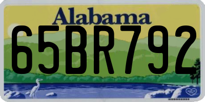 AL license plate 65BR792